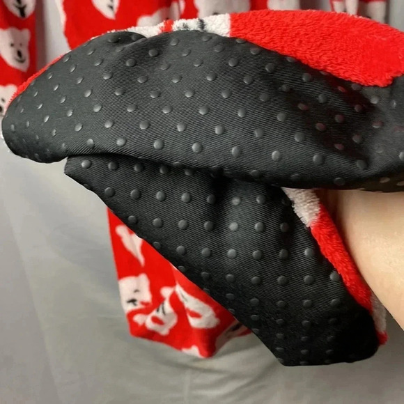 COCA COLA BEAR WOMENS SIZE MEDIUM ONE PIECE FOOTED HOODED PAJAMAS ZIP FRONT - Picture 3 of 11